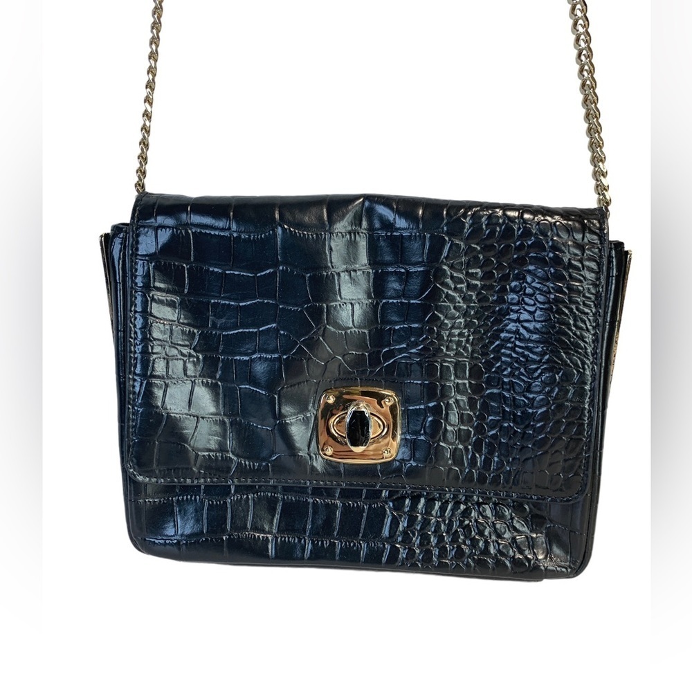 Marciano Embossed Leather Crossbody Purse
